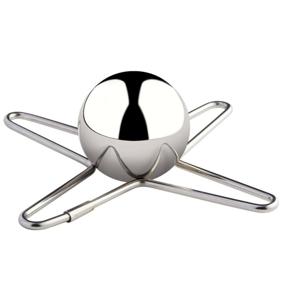 Reusable Stainless Steel Ice Ball with Holder | Fast Cooling Sphere for Coffee, Tea & Cocktails