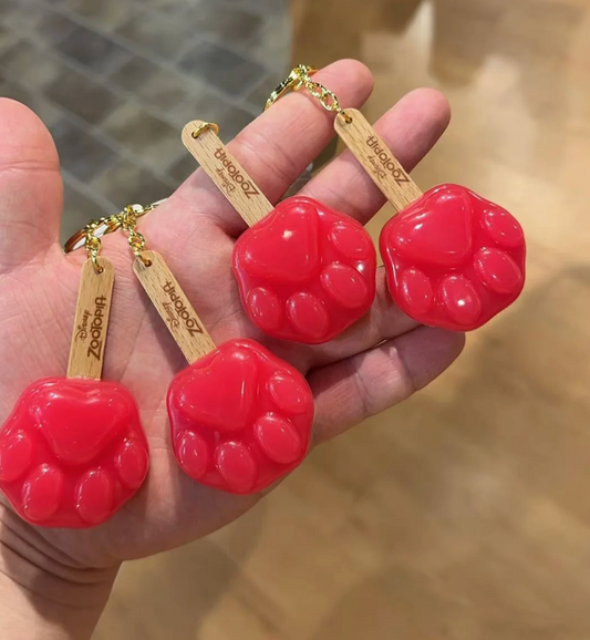 Tokyo Disney Zootopia Pawpsicle Charm Keychain – Cute Paw Pop Ice Cream Design