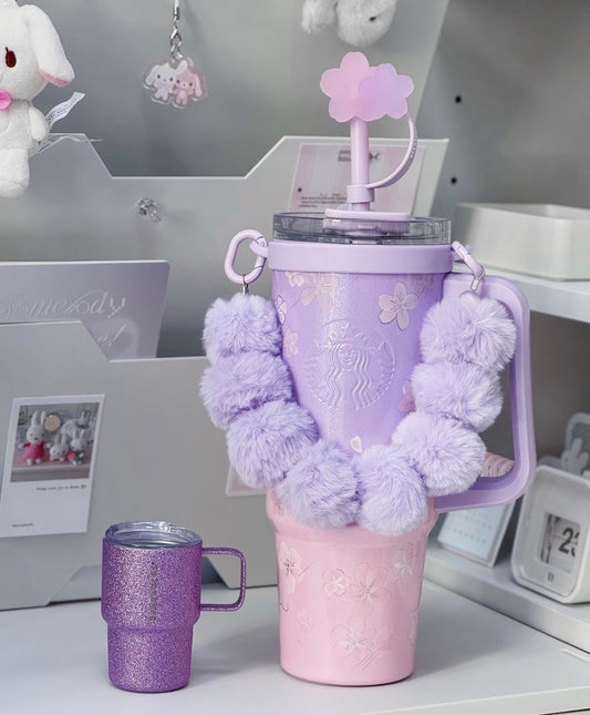 Starbucks “Twilight Sakura” purple stainless steel insulated tumbler (900 ml)