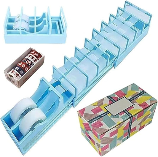 Fast Craft & Gift Wrap Tape Dispenser – Pull 18 Strips in Seconds – Safe Blade-Free Design – Compact, Durable, and Compatible with Standard, Washi & Double-Sided Tapes