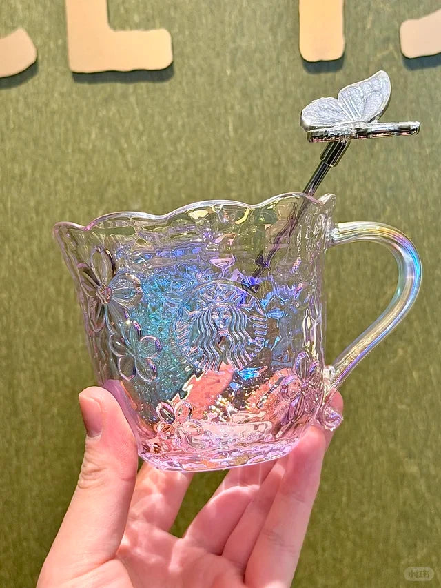 Starbucks “Twilight Sakura” collection glass cup, 360ml