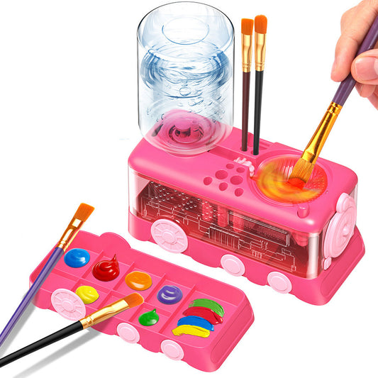 Automatic Brush Rinser – Self-Cleaning Paintbrush Washer with Quick Water Change for Watercolor & Acrylic Painting