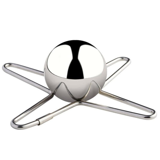 Reusable Stainless Steel Ice Ball with Holder | Fast Cooling Sphere for Coffee, Tea & Cocktails