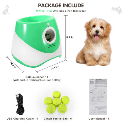 Pet Tennis Ball Launcher – Outdoor Spring-Powered Thrower Toy for Dogs, Includes 3 Balls
