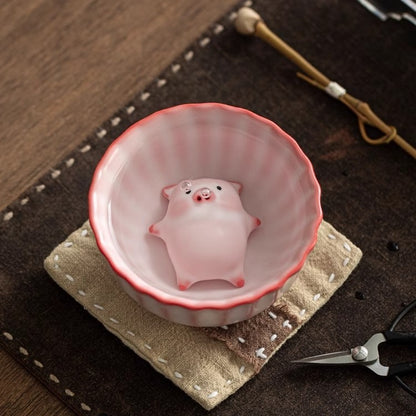 Piggy Spitting Bubbles Water Cup