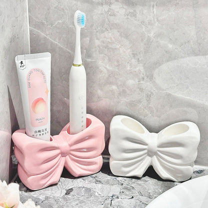 Toothbrush and Toothpaste Ceramic Storage Rack