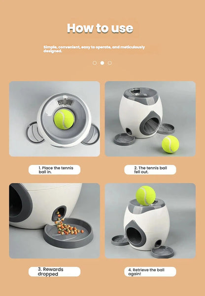 Interactive Dog Treat Dispenser & Ball Launcher | Automatic Pet Feeder Toy for Train (green color)ing, Fetch & Rewards